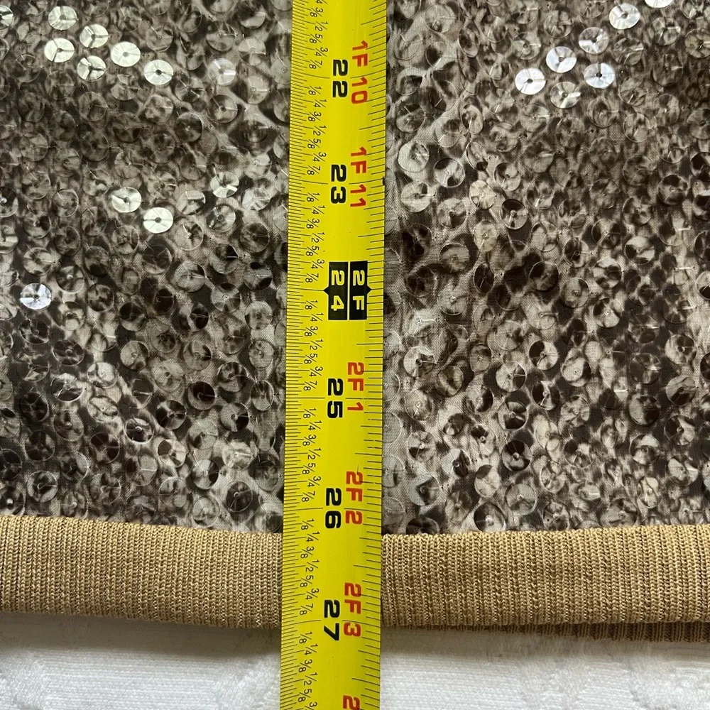 Vintage Mila Schon Italy Animal Print Sequin Sleeveless Top Size 42/8 Mob Wife - Picture 6 of 8